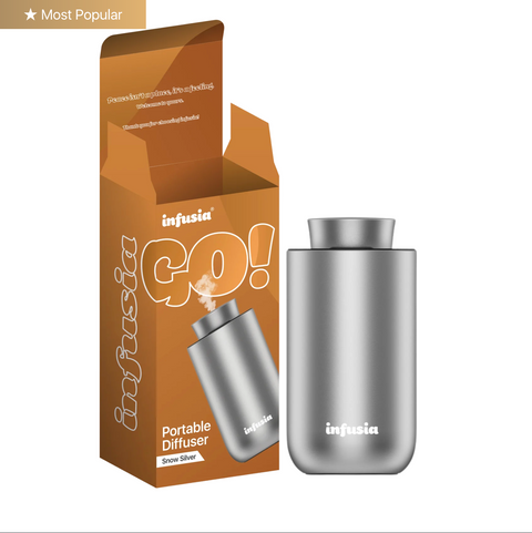 Infusia® GO! Waterless Air Diffuser - Snow Silver